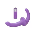 Vibrating silicone strapless strapon