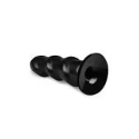 All black 3-waves-dildo 17cm lang