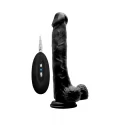 Vibrating realistic cock - 10" - with scrotum