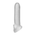 Fat boy micro ribbed sheath 6.5" - clear