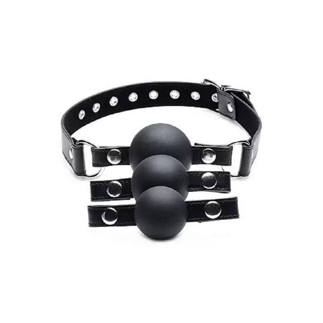 Interchangeable silicone ball gag set