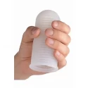 Palm-tec ultra grip ribbed silicone masturbator - transparent