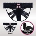 Black lace panties with bullet