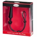 Pierścień na penisa z plugiem Cock-Grip mit Alu-Plug mittel MALESATION