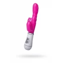 A-TOYS, Vibrator with clitoral stimulator, TPE, Pink, 20 cm