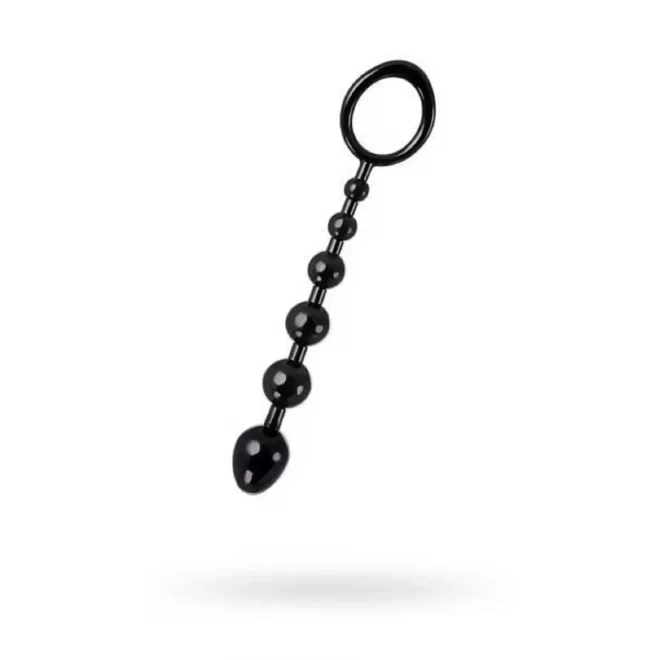 A-TOYS, Anal chain, silicone, black, 19,8 cm