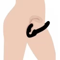 Evoke Vibrating Strapless Strap-On - Pink