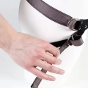 Uprząż strapon strap and bound denim, black-grey