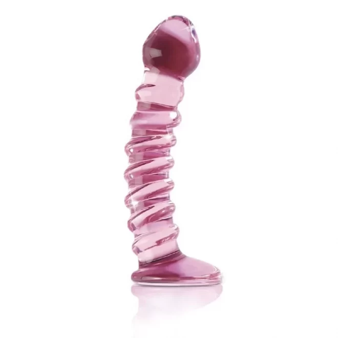 Dildo szklane icicles nr 28, różowe