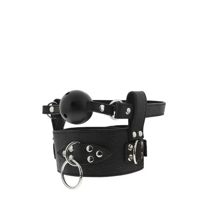Knebel-BLAZE BREATHABLE BALL GAG WITH COLLAR