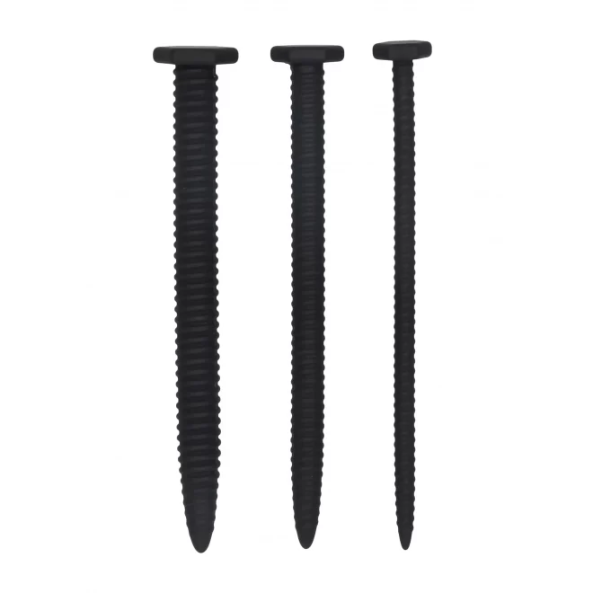 Silicone screw plug set - urethral sounding