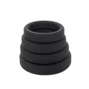 Flat slick - silicone cock ring Ø 40 mm. - black