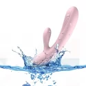 Wibrator-Silicone Vibrator and Pulsator Pink USB 10 Function / Heating