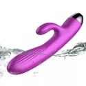 Wibrator-Silicone Vibrator and Pulsator Purple USB 7+7 Function / Heating