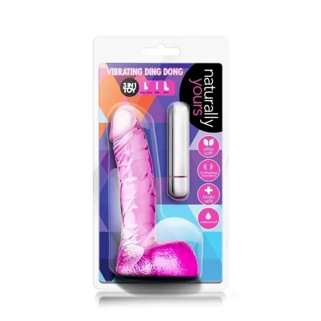 Wibrator-NATURALLY YOURS VIBRATING DING DONG PINK