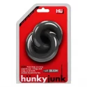 Hünkyjunk cock & ball rings duo-linked - black tar