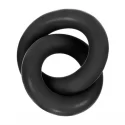 Hünkyjunk cock & ball rings duo-linked - black tar