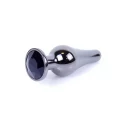 Plug-Jawellery Dark Silver BUTT PLUG- Black