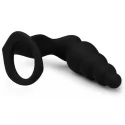 Cock Ring With Ribbed Anal Plug