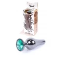 Plug-Jawellery Dark Silver BUTT PLUG- Green