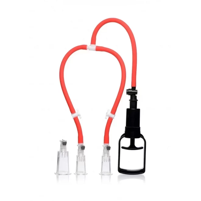 3-way suck her nipple and clit pump system