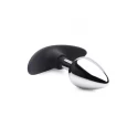 Dark invader metal & silicone anal plug - medium