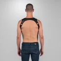 Neoprene heckler harness black / red - small / medium