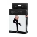 Shiny Wetlook stockings with a lace. Pleasant soft material tightens the skin and stretches weel