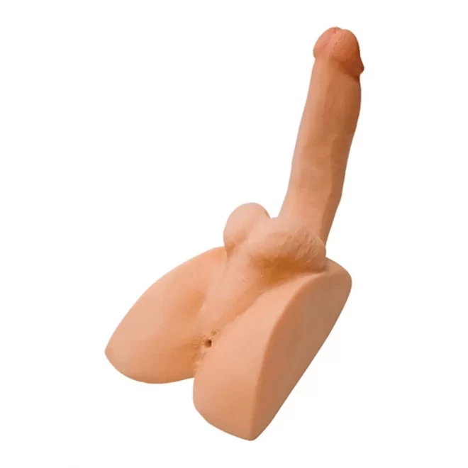 Rock hard cyberskin - ass stroker with erect cock