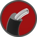 Hybrid silicone covered metal cock ring - 50mm