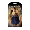 Babydoll Dress With Matching Thong - Blue
