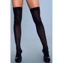 Thigh High Nylon Stockings - Black