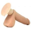 Realistyczne dido z przyssawką i wibracjami Realistic Cock Vibrating 6 Inch