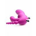 Regal rider triple g vibrating silicone strapless strap on - pur