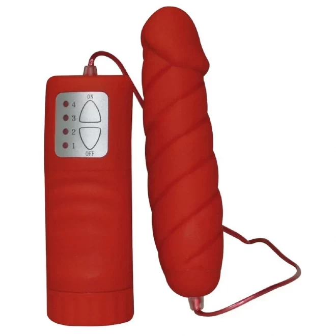Wibrator z pilotem Velvet Red Swirl Penisvibe