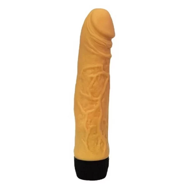 Veined solid-soft vibrator, im rhrchen, natur, 18cm