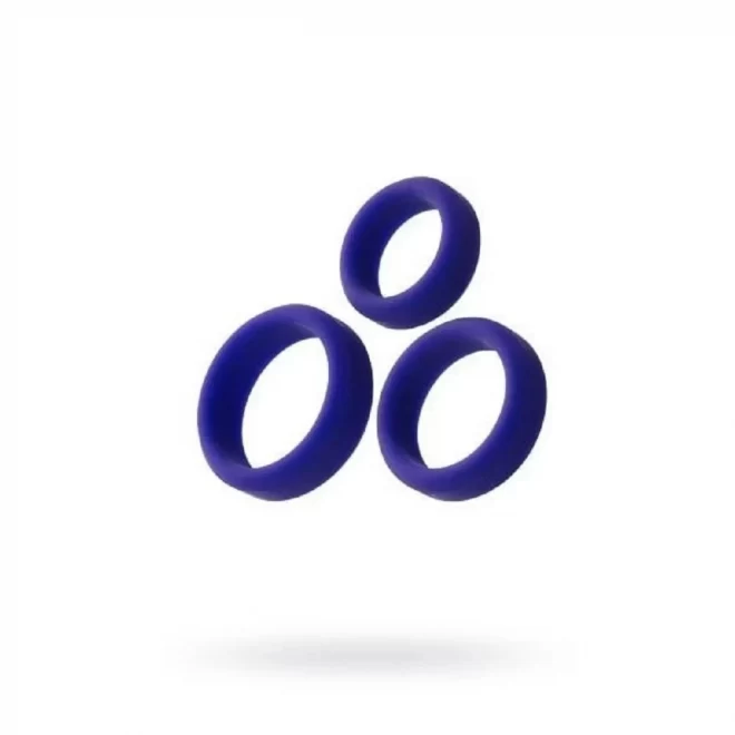A-TOYS, Penis Cock Ring, Silicone, Purple, O4.5 / 3.8 / 3.2 cm