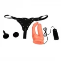 Ultra Passionate Double Harness Flesh Vibrating