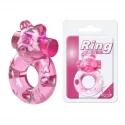Vibration and condom ring Bear Pink