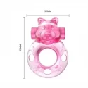 Vibration and condom ring Bear Pink