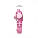 Vibration and condom ring Bear Pink