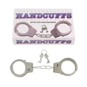 Klasyczne, metalowe kajdanki na nadgarstki Metal Hand Cuffs