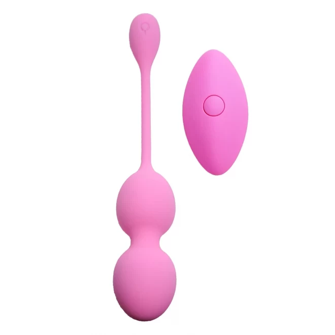 Vibrating Kegel Balls 32mm 80g Pink 10 function USB Remote Control - Boss Series