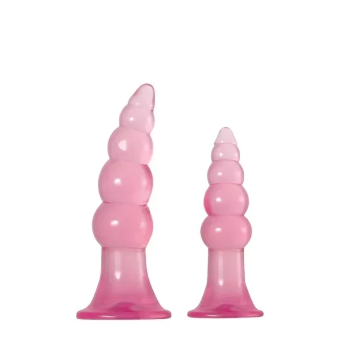 A&E FUN JELLY BUTT PLUGS PINK