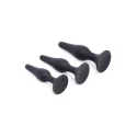 Triple spire tapered silicone anal trainer set of 3