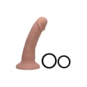 Seducer 7" silicone dildo with harness