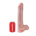 Anatomiczne dildo z jądrami King Cock (2 kolory)