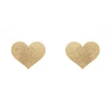 Flash Heart Nipple Stickers - Gold