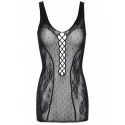 Dress With Dotted Mesh