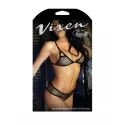 Mesh 2-Piece Bra Set - Black